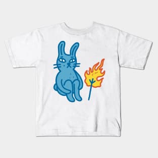 Rabbit blue Kids T-Shirt